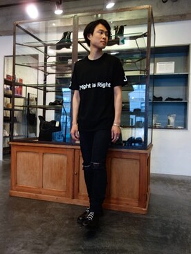 「TAKAHIROMIYASHITATheSoloIst.（タカヒロミヤシタザソロイスト）のアイテム（Tシャツ/カットソー）」を使った、ONEPAIRさん（メンズ・173cm）の夏コーディネート