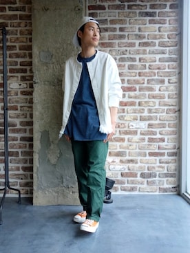 「UNUSED（アンユーズド）のアイテム（ジャケット/アウター）」を使った、ONEPAIRさん（メンズ・173cm）の夏コーディネート