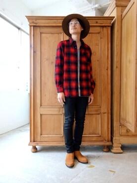 「 ハット」｜ONEPAIRさん（メンズ・173cm）の秋コーディネート