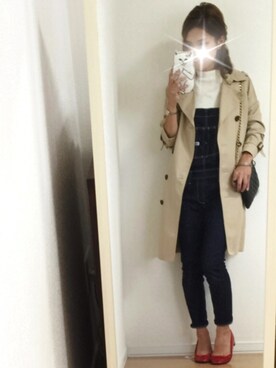 「URBAN RESEARCH ROSSO WOMEN（アーバンリサーチ　ロッソ）のアイテム（サロペット/オーバーオール）」を使った、さやさん（レディース・158cm）の秋コーディネート