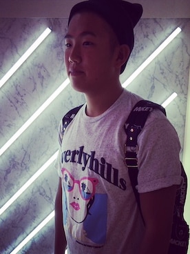 「JOYRICH」｜「アイテム（ニットキャップ/ビーニー）」を使った、Tyger  Bandoさん（メンズ・165cm）の秋コーディネート