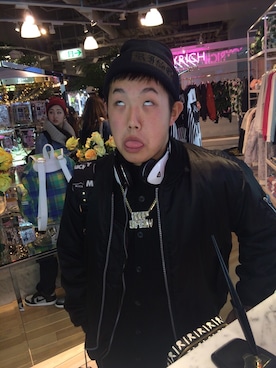 「JOYRICH」｜「アイテム（ニットキャップ/ビーニー）」を使った、Tyger  Bandoさん（メンズ・166cm）の冬コーディネート