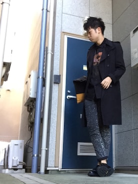 「SHAREEF（シャリーフ）のアイテム（バッグ）」を使った、yamaさん（メンズ・178cm）の秋コーディネート
