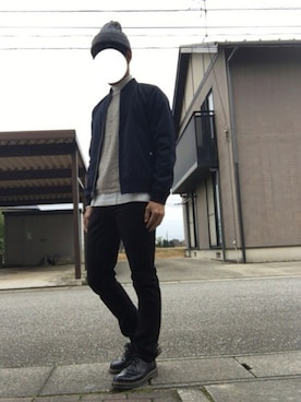 「Dr. Martens（ドクターマーチン）のDr.Martens (ドクターマーチン)/1461 3EYE GIBSON SHOES（その他シューズ）」を使った、shoootaさん（メンズ・172cm）の秋コーディネート