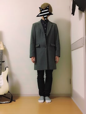 「アイテム（チェスターコート）」を使った、すーぎさん（メンズ・170cm・10代）の秋コーディネート
