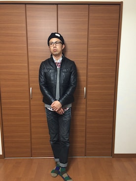 「MIL-SPEC（ミルスペック）のアイテム」を使った、masaさん（メンズ・168cm）の冬コーディネート