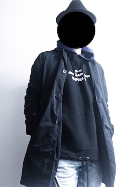 「BEAMS（ビームス）のアイテム（ステンカラーコート）」を使った、hamkichiさん（メンズ・180cm）の秋コーディネート