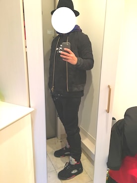 「ADYN（エーディーワイエヌ）のアイテム（パンツ）」を使った、hamkichiさん（メンズ・180cm）の冬コーディネート