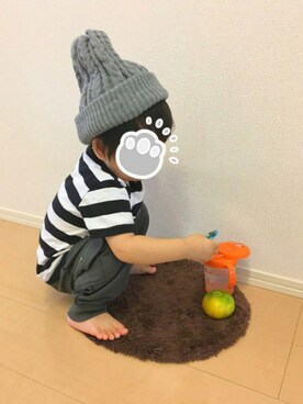 「カーゴパンツ」｜fujimaruさん（キッズ・80cm）の秋コーディネート