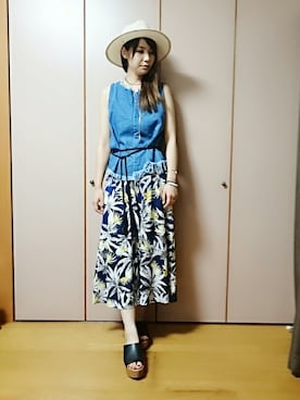 「EMODA（エモダ）のアイテム（チョーカー）」を使った、melon soda( メロンソーダ )さん（レディース・163cm）の夏コーディネート