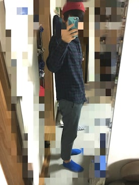 「赤ニット帽」｜田中さん（メンズ・175cm）の秋コーディネート