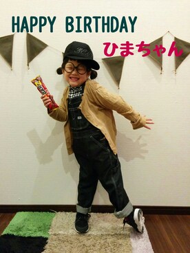 「松ぼっくり」｜ちゃるrinさん（キッズ・100cm）の冬コーディネート