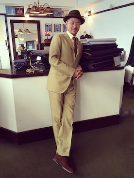 「アイテム（スーツジャケット）」を使った、TADANOBUASANO さん（メンズ・177cm）の秋コーディネート