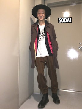 「チャイハネ（チャイハネ）のアイテム（パンツ）」を使った、TADANOBUASANO さん（メンズ・177cm）の冬コーディネート