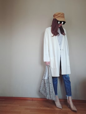 「ワークキャップ」｜「アイテム（パンプス）」を使った、Momyさん（レディース・167cm）の春コーディネート