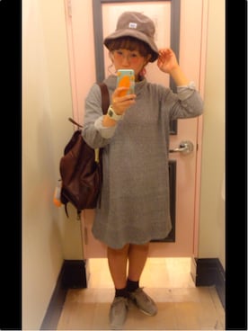 「Lee（リー）のアイテム（ハット）」を使った、ぴーなさん（レディース・157cm）の秋コーディネート