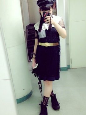 「シャネル」｜「アイテム（ハンチング/ベレー帽）」を使った、QQQさん（レディース・158cm）の夏コーディネート