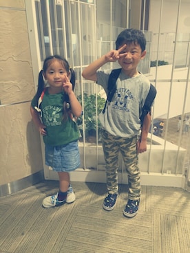 「coen」｜「アイテム（福袋/福箱）」を使った、yu----miiさん（キッズ・110cm）の秋コーディネート