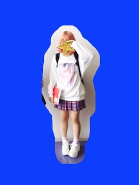 「アイテム（アクセサリー、パープル系）」を使った、mさん（レディース・155cm）の秋コーディネート