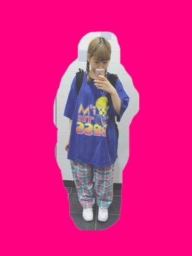「トゥイーティー」｜「アイテム（バッグ）」を使った、mさん（レディース・155cm）の夏コーディネート
