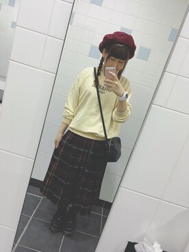 「chanel」｜「アイテム（ハンチング/ベレー帽）」を使った、mさん（レディース・155cm）の秋コーディネート