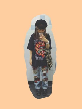 「BUBBLES（バブルス）のアイテム（バッグ）」を使った、mさん（レディース・155cm）の秋コーディネート