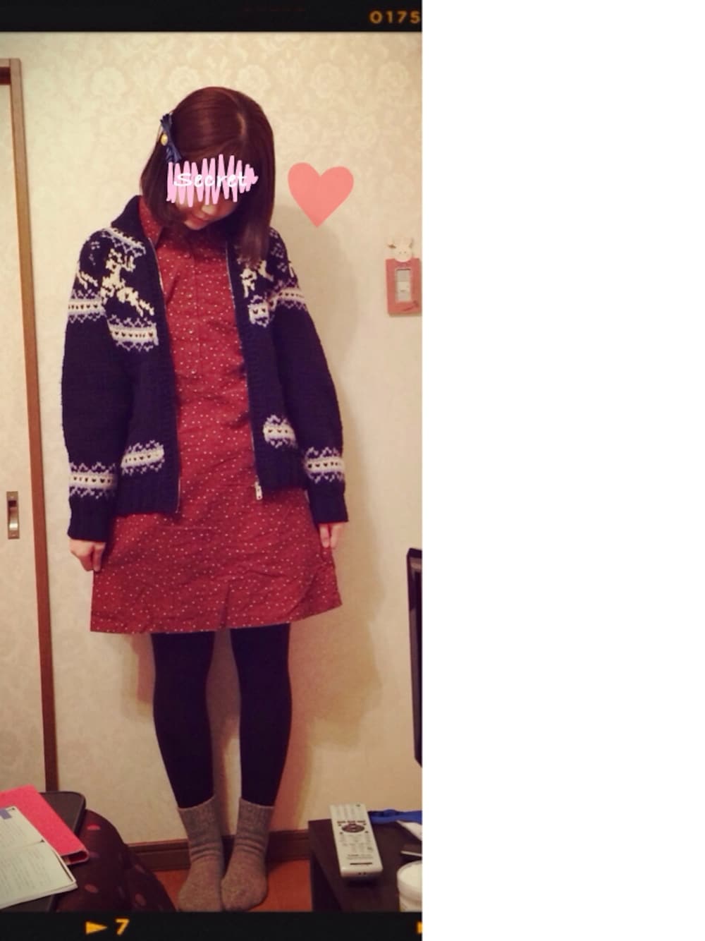 ブルゾンを着用した冬コーディネートの1枚目の写真