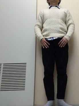 「Simplicite（サンプリシテ）のアイテム（トップス）」を使った、moooonさん（メンズ・165cm）の冬コーディネート