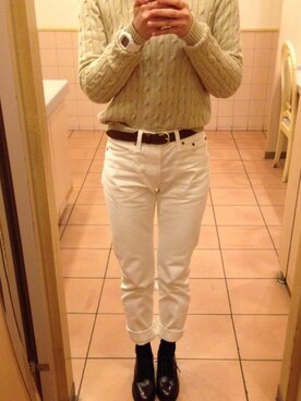 「ZARA（ザラ）のアイテム（その他シューズ、ブラウン系）」を使った、mikaさん（レディース・159cm）の冬コーディネート