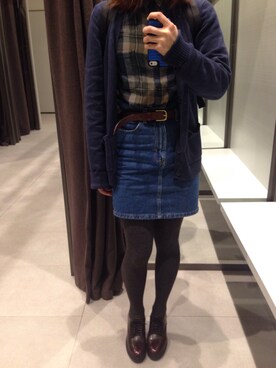 「ZARA（ザラ）のアイテム（その他シューズ、ブラウン系）」を使った、mikaさん（レディース・159cm）の春コーディネート