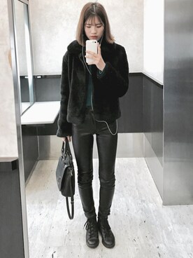 「VINTAGE（ヴィンテージ）のアイテム（Tシャツ/カットソー、ホワイト系）」を使った、いのいのさん（レディース・159cm）の秋コーディネート