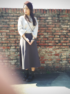 「ESPRIT（エスプリ）のアイテム（腕時計）」を使った、Lauraさん（レディース・155cm）の冬コーディネート