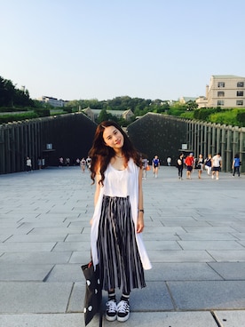 「ESPRIT（エスプリ）のアイテム（腕時計）」を使った、Lauraさん（レディース・155cm）の夏コーディネート