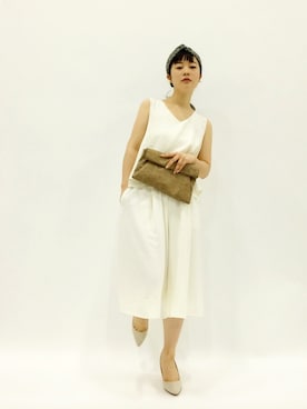 「A part by（アパートバイ）のアイテム（オールインワン・サロペット）」を使った、クボヤさん（レディース・157cm）の春コーディネート