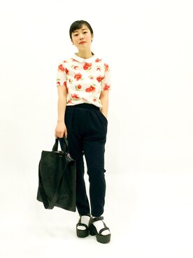 「Paul Smith BLACK Paul by Paul Smith（ポールスミスブラック ポールバイポールスミス）のアイテム」を使った、クボヤさん（レディース・157cm）の春コーディネート