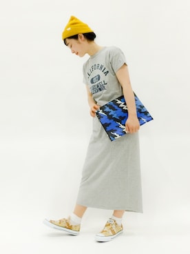 「FABRICK（ファブリック）のアイテム」を使った、クボヤさん（レディース・157cm）の春コーディネート