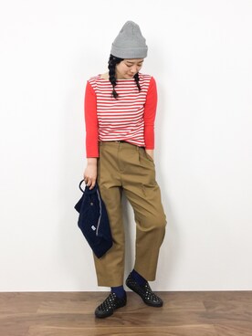 「LuncH（ランチ）のアイテム」を使った、クボヤさん（レディース・157cm）の夏コーディネート
