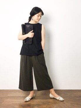 「Reene（リーネ）のアイテム」を使った、クボヤさん（レディース・157cm）の夏コーディネート