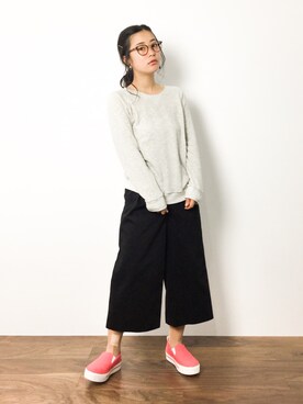 「nusy（ヌージー）のアイテム」を使った、クボヤさん（レディース・157cm）の夏コーディネート