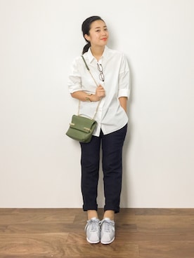 「SINDEE（シンディー）のアイテム」を使った、クボヤさん（レディース・157cm）の夏コーディネート