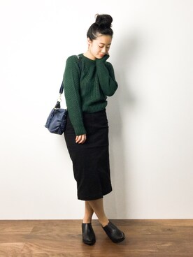 「Jeffrey Campbell（ジェフリーキャンベル）のアイテム（ブーティ）」を使った、クボヤさん（レディース・157cm）の秋コーディネート