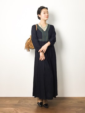 「Another Edition（アナザーエディション）のアイテム（シューズ）」を使った、クボヤさん（レディース・157cm）の秋コーディネート