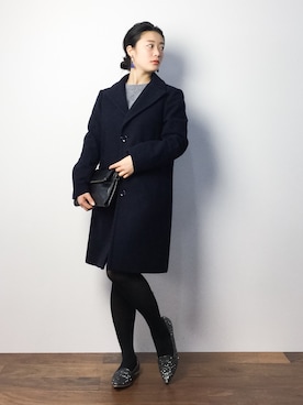 「グリッター」｜「アイテム（その他シューズ）」を使った、クボヤさん（レディース・157cm）の秋コーディネート