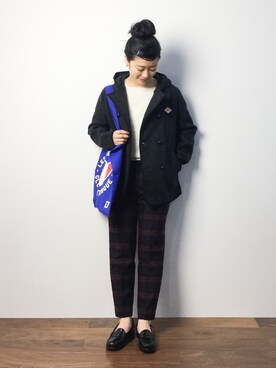 「モッサコート」｜クボヤさん（レディース・157cm）の秋コーディネート