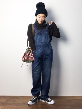 「Lost dessau（ロストデッサウ）のアイテム」を使った、クボヤさん（レディース・157cm）の秋コーディネート