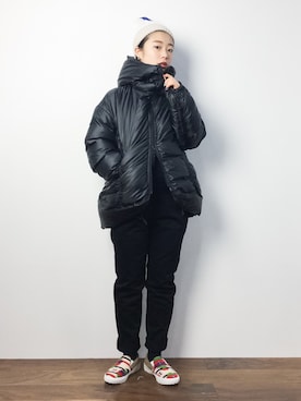 「BAYFLOW（ベイフロー）のアイテム（サロペット/オーバーオール）」を使った、クボヤさん（レディース・157cm）の秋コーディネート