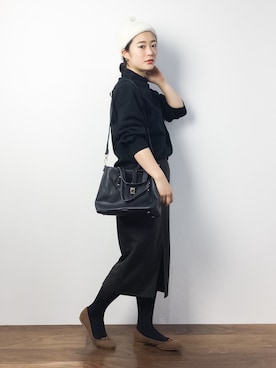 「milsa（ミルサ）のアイテム（帽子）」を使った、クボヤさん（レディース・157cm）の秋コーディネート
