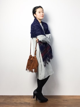 クボヤさん（レディース・157cm）の秋コーディネート