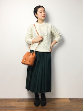 クボヤさん（レディース・157cm）の冬コーディネート