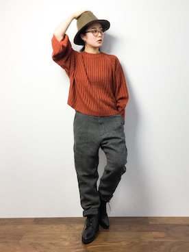 クボヤさん（レディース・157cm）の冬コーディネート